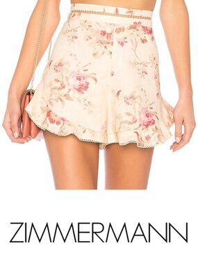 Zimmermann Corsair Flutter Shorts Size 0 XS b94